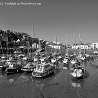 Buy canvas prints of Ilfracombe Harbour (mono, panoramic) by Derek Daniel