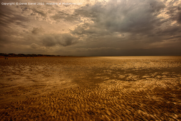 Golden Sands of Saunton A Serene Escape Picture Board by Derek Daniel