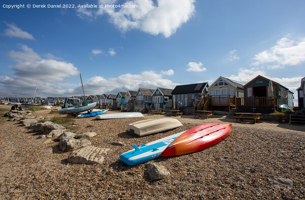 Boats and Beach Huts Picture Board by Derek Daniel