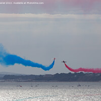 Buy canvas prints of Red Arrows Bournemouth Air Show 2022 by Derek Daniel