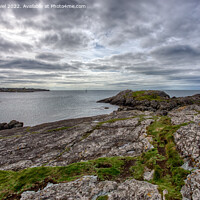 Buy canvas prints of A Moody Day at  Trearddur Bay, Anglesey by Derek Daniel