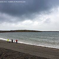 Buy canvas prints of Fishing at Cemlyn Bay, Anglesey by Derek Daniel