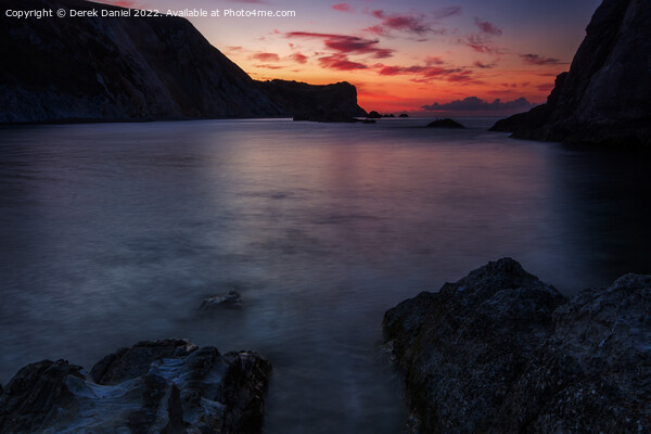 Serene Sunrise Over the Sea Picture Board by Derek Daniel