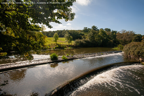 The Serene Beauty of the Stepped River Weir Picture Board by Derek Daniel