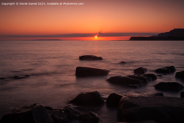 Captivating Kimmeridge Sunset Picture Board by Derek Daniel
