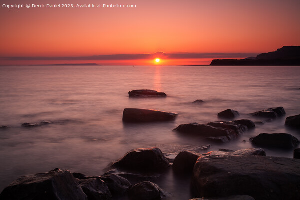 Captivating Kimmeridge Sunset Picture Board by Derek Daniel