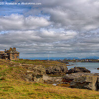 Buy canvas prints of Majestic Mansion Overlooking Turbulent Waters by Derek Daniel