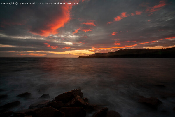 Majestic Sunset at Kimmeridge Bay Picture Board by Derek Daniel
