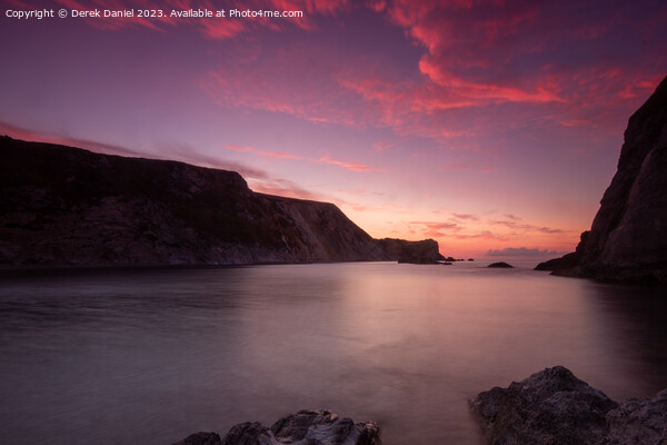 Man O'War Bay Sunrise, Dorset Picture Board by Derek Daniel