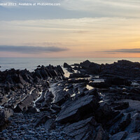 Buy canvas prints of Majestic Sunset over Iconic Hartland Quay by Derek Daniel
