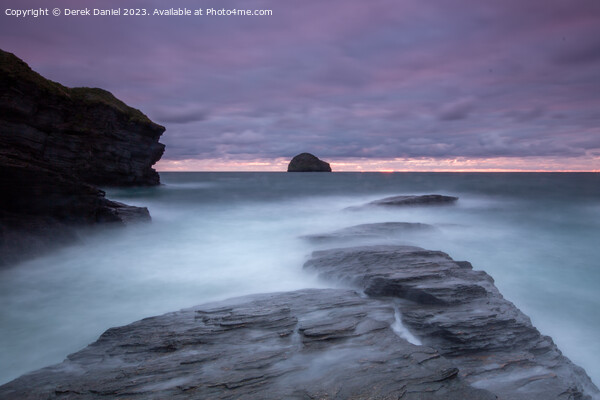 Majestic Cornish Sunset Picture Board by Derek Daniel