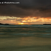 Buy canvas prints of Serene Sunset on Trearddur Bay by Derek Daniel