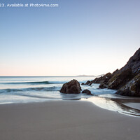 Buy canvas prints of Majestic Sunset at Coumeenoole Beach by Derek Daniel