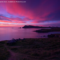 Buy canvas prints of Breathtaking Sunset at Sybil Head by Derek Daniel