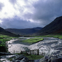 Buy canvas prints of Langstrath Beck,  A Majestic Stream in the Heart o by Derek Daniel