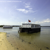 Buy canvas prints of Houseboats , Bramble Bush Bay by Derek Daniel
