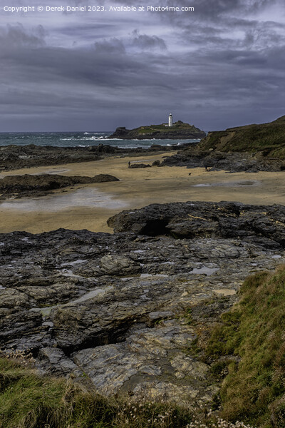 Godrevy Lighthouse, Cornwall Picture Board by Derek Daniel