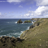 Buy canvas prints of The coastline around Kynance Cove in Cornwall by Derek Daniel