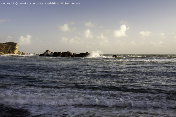 Crashing Waves at Man O'War Bay, Dorset Picture Board by Derek Daniel