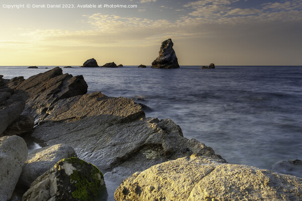 Sunrise at Mupe Rocks, Dorset Picture Board by Derek Daniel