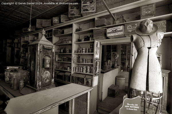 inside one of the shops at Bodie Picture Board by Derek Daniel