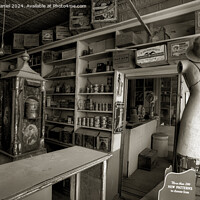 Buy canvas prints of inside one of the shops at Bodie by Derek Daniel
