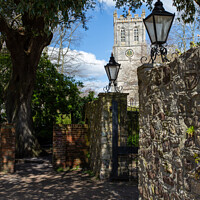 Buy canvas prints of Rear Entrance to Christchurch priory by Derek Daniel