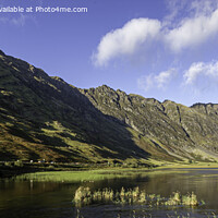 Buy canvas prints of Loch Achtriochtan, Glencoe (panoramic) by Derek Daniel