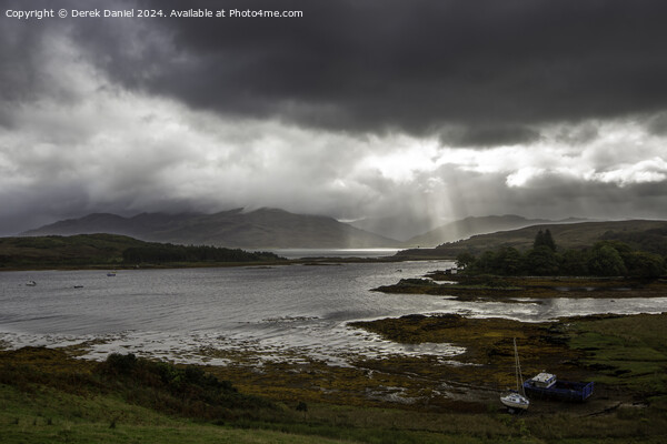 Stormy clouds over Loch Hourn Picture Board by Derek Daniel