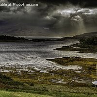 Buy canvas prints of Storm clouds over Loch Hourn by Derek Daniel