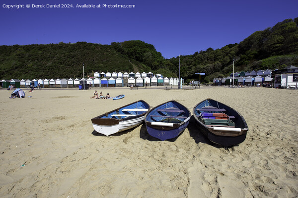 3 Boats On The Beach Picture Board by Derek Daniel