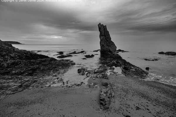 Cullen Beach Moray Monochrome Landscape Picture Board by Derek Daniel