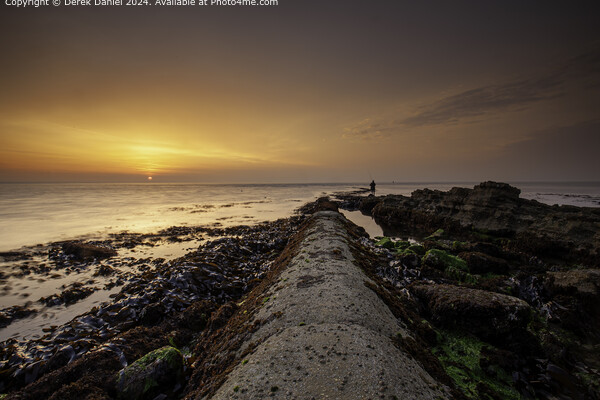 Peveril Point Sunrise Landscape Picture Board by Derek Daniel