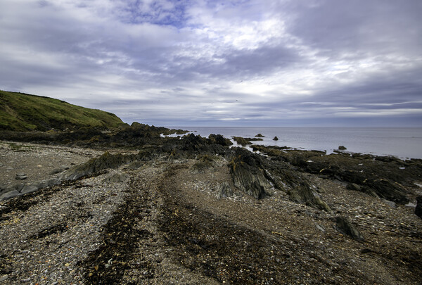 Portsoy Coastline Landscape Picture Board by Derek Daniel