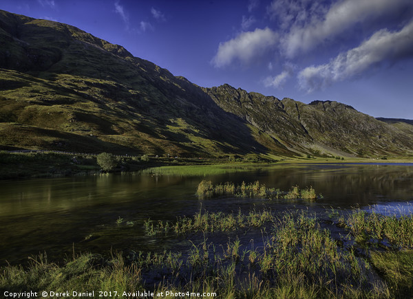 Majestic Reflections of Loch Achtriochtan Picture Board by Derek Daniel