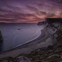 Buy canvas prints of Durdle Dor Sunset by Derek Daniel