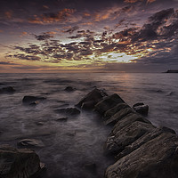 Buy canvas prints of Majestic Sunset over Jurassic Coast by Derek Daniel