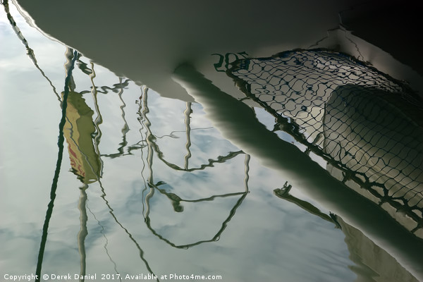 Mesmerizing Catamaran Reflection Picture Board by Derek Daniel