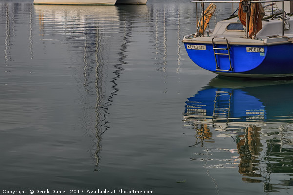 Boat & Reflections Picture Board by Derek Daniel