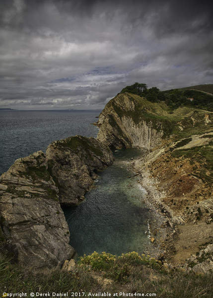 Enchanting Stair Hole Cove Picture Board by Derek Daniel