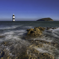 Buy canvas prints of high tide at Penmon Point, Anglesey, North Wales by Derek Daniel