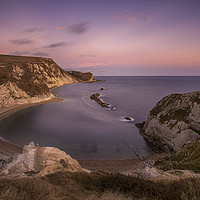 Buy canvas prints of Man O'War Bay Sunset, Lulworth, Dorset by Derek Daniel