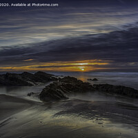 Buy canvas prints of Crooklets Beach Sunset by Derek Daniel