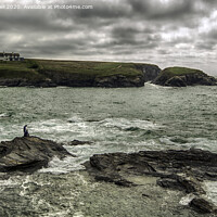 Buy canvas prints of Majestic Fishermen Battle the Cornish Waves by Derek Daniel