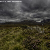 Buy canvas prints of Snow Fence, Highlands by Derek Daniel