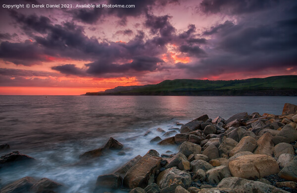 Kimmeridge Bay, Sunset, Dorset Picture Board by Derek Daniel
