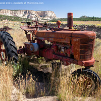 Buy canvas prints of Rustic Charm Farmall Tractor in Utah by Derek Daniel