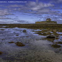 Buy canvas prints of Church In The Sea, Anglesey  by Derek Daniel