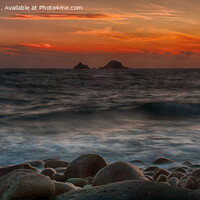 Buy canvas prints of Radiant Sunset at Cot Valley, Cornwall by Derek Daniel