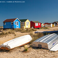 Buy canvas prints of Vibrant Beach Huts by Derek Daniel